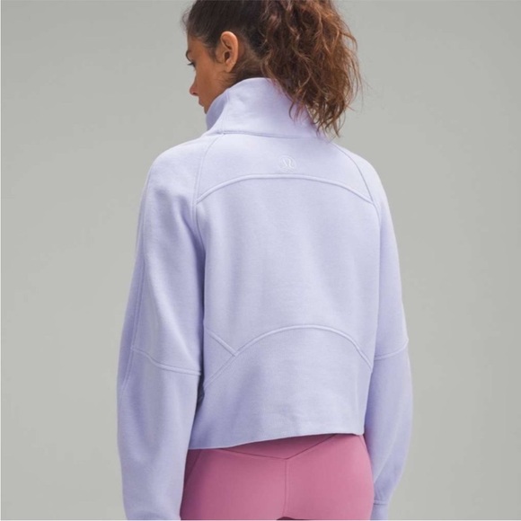 Lululemon Dusty Lilac Scuba Oversized Half-Zip Funnel Neck Sweatshirt - M/L - Picture 2 of 4